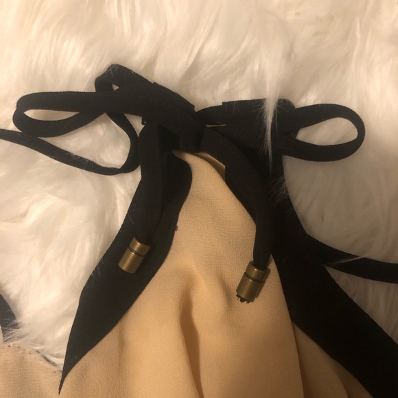 Monk & Lou Womanʻs Tan and Black tank top size Medium.  Spaghetti straps - Picture 7 of 9